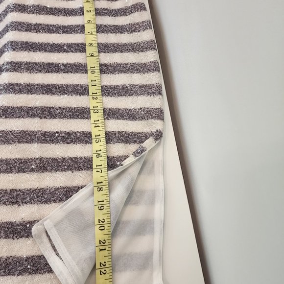 Rachel Roy - Sequined Stripped & Stretchy Pencil Skirt - Picture 8 of 8